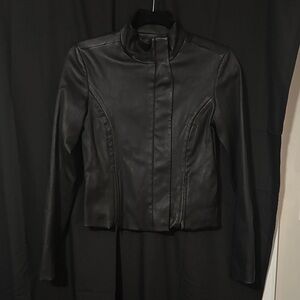 Theory Midnight Black Leather Jacket